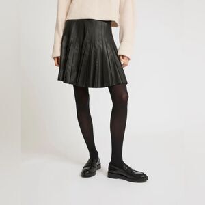 Buccelli Pleated Leather skirt